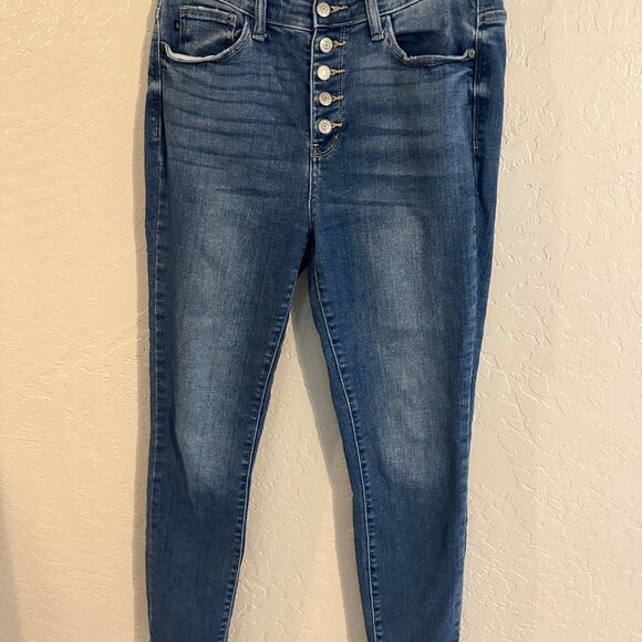 Judy Blue High Rise Button Fly Skinny Fit Cotton Casual Comfortable Jeans - Picture 3 of 11